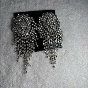 Prom/Wedding Elegant Silver Crystal Earrings